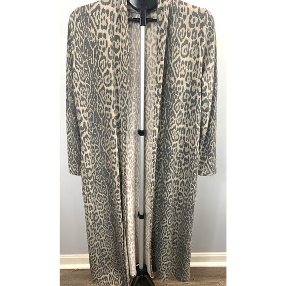 Ces Femme Leopard Print Cardigan - Women's XL - Long - Picture 1 of 5